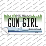 Gun Girl Michigan Novelty Sticker Decal