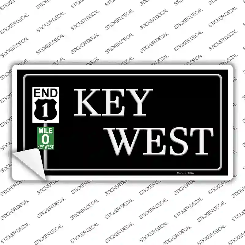 Key West Highway Novelty Sticker Decal