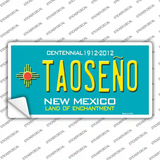 Taoseno Teal New Mexico Novelty Sticker Decal