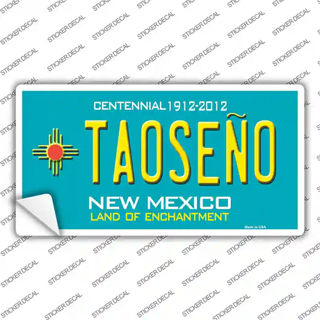 Taoseno Teal New Mexico Novelty Sticker Decal