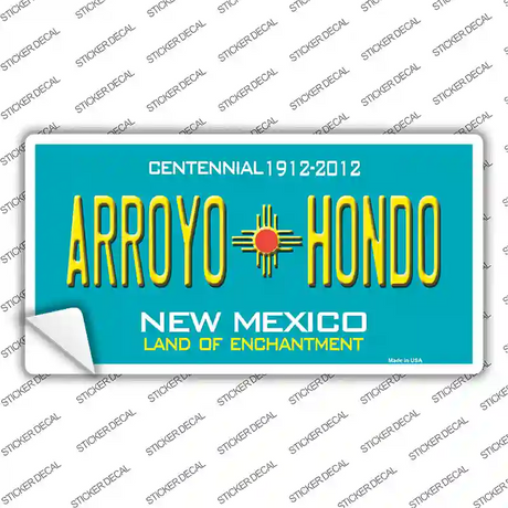 Arroyo Hondo Teal New Mexico Novelty Sticker Decal