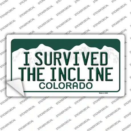 I Survived The Incline Colorado Novelty Sticker Decal