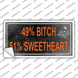 49 Percent Bitch 51 Percent Sweet Novelty Sticker Decal