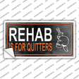 Rehab Is For Quitters Novelty Sticker Decal