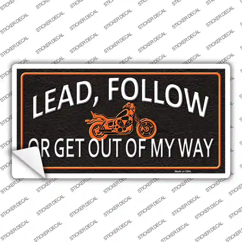Lead Follow Novelty Sticker Decal