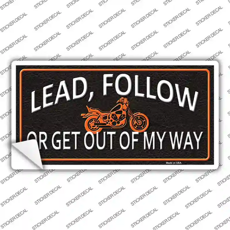 Lead Follow Novelty Sticker Decal