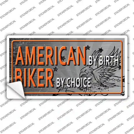 American Biker Novelty Sticker Decal