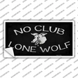 No Club Lone Wolf Novelty Sticker Decal