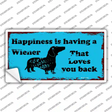 Happiness Is Having A Wiener Novelty Sticker Decal