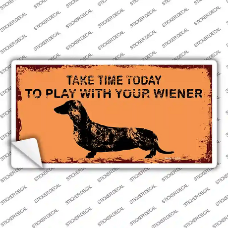 Play With Your Wiener Novelty Sticker Decal