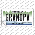 Grandpa Michigan Novelty Sticker Decal
