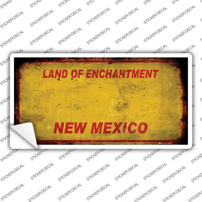 New Mexico Rusty Blank Novelty Sticker Decal