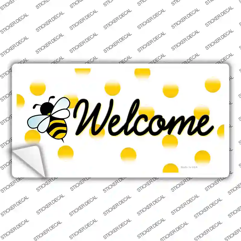 Welcome Bee Novelty Sticker Decal
