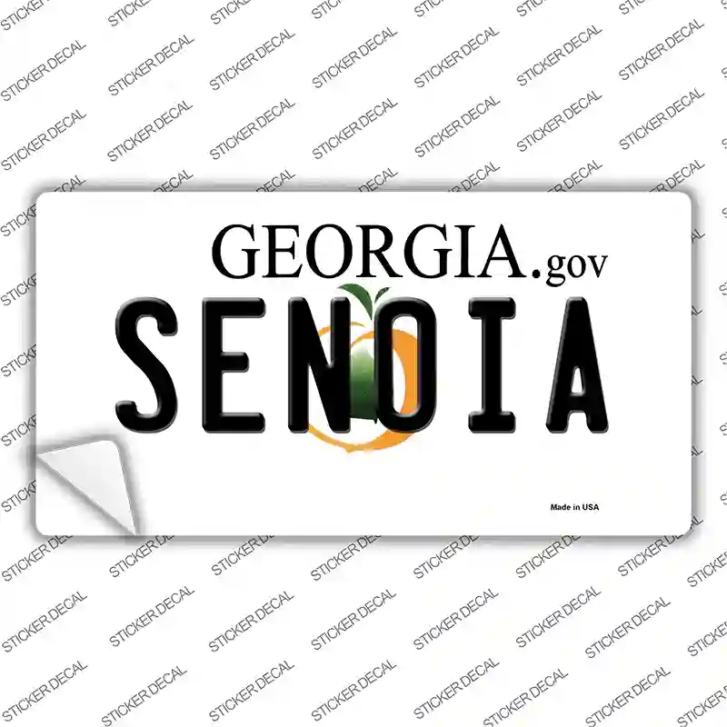 Senoia Georgia State Novelty Sticker Decal