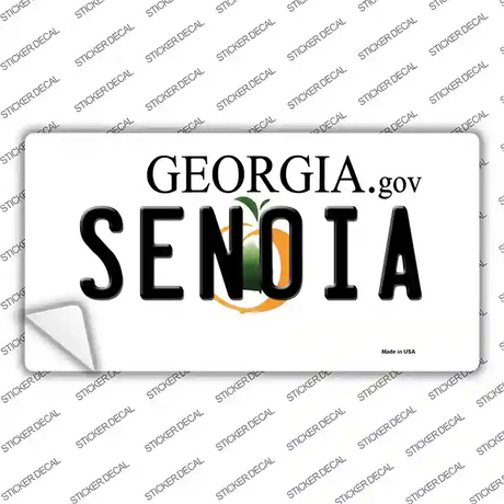 Senoia Georgia State Novelty Sticker Decal