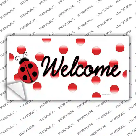 Welcome Ladybug Novelty Sticker Decal