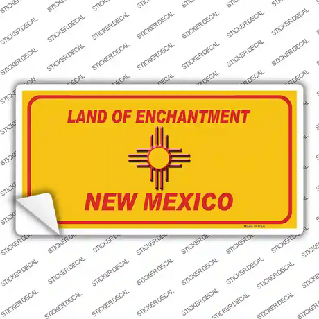 New Mexico Blank Yellow State Novelty Sticker Decal
