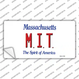 MIT Massachusetts State Novelty Sticker Decal