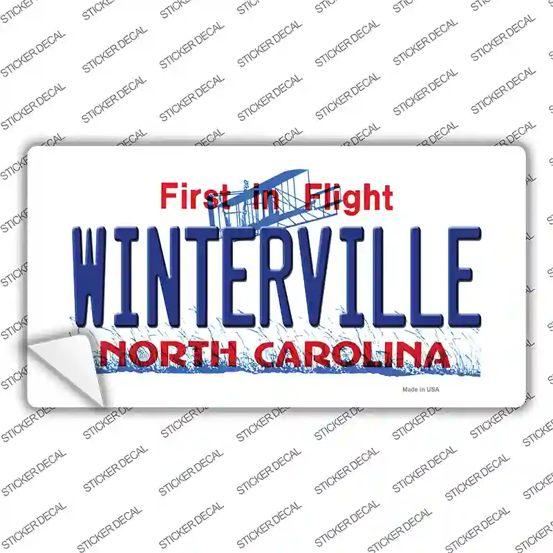 Winterville North Carolina State Novelty Sticker Decal