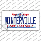 Winterville North Carolina State Novelty Sticker Decal