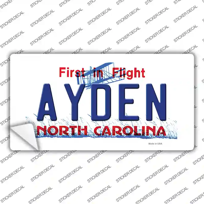 Ayden North Carolina State Novelty Sticker Decal