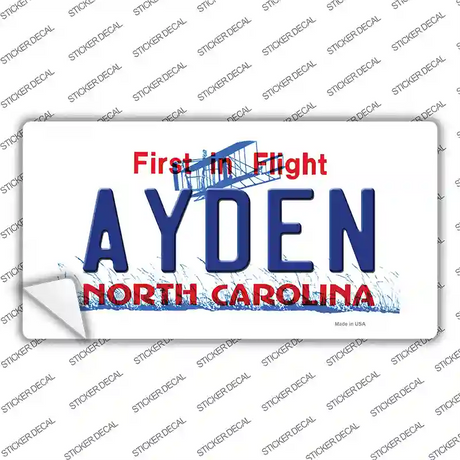Ayden North Carolina State Novelty Sticker Decal