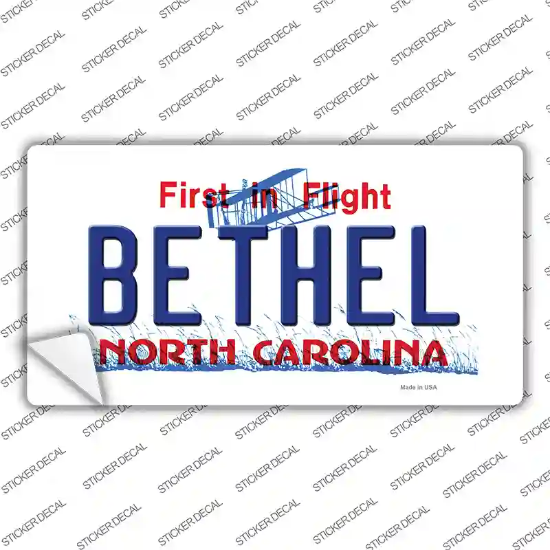 Bethel North Carolina State Novelty Sticker Decal