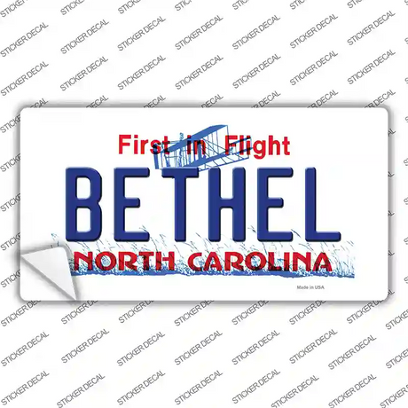 Bethel North Carolina State Novelty Sticker Decal