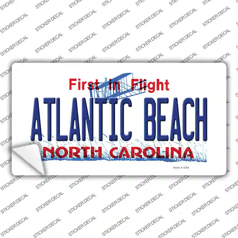 Atlantic Beach North Carolina State Novelty Sticker Decal