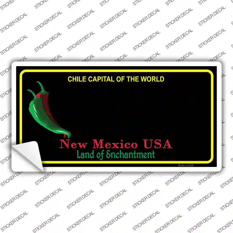 New Mexico Blank Black State Novelty Sticker Decal