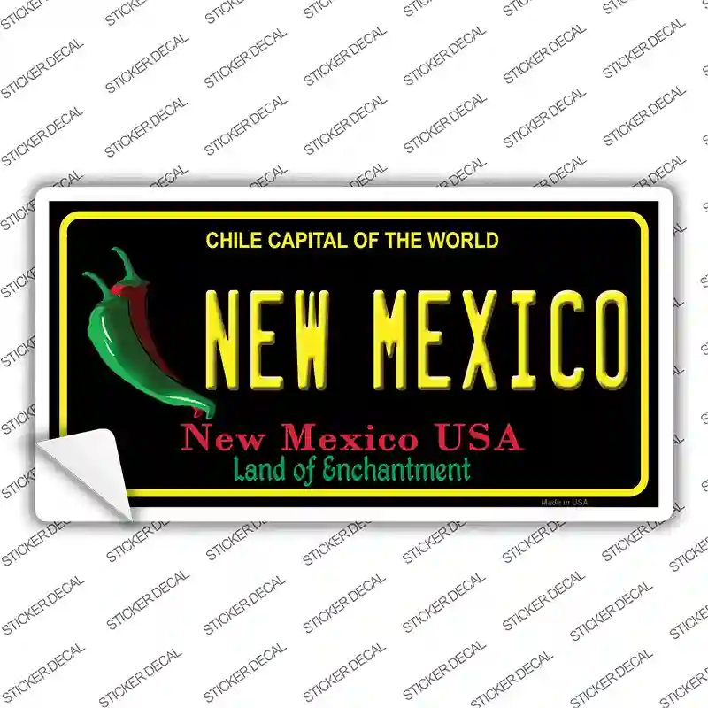 New Mexico Black State Novelty Sticker Decal