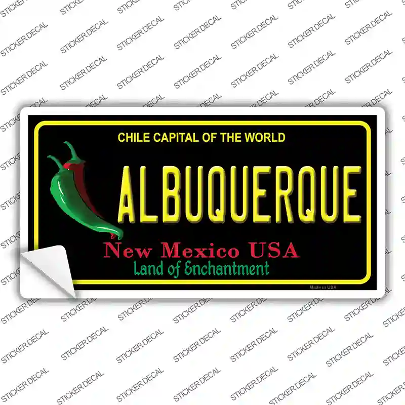 Albuquerque New Mexico Black State Novelty Sticker Decal