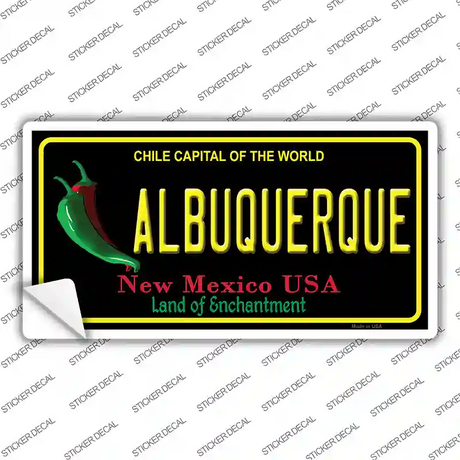 Albuquerque New Mexico Black State Novelty Sticker Decal