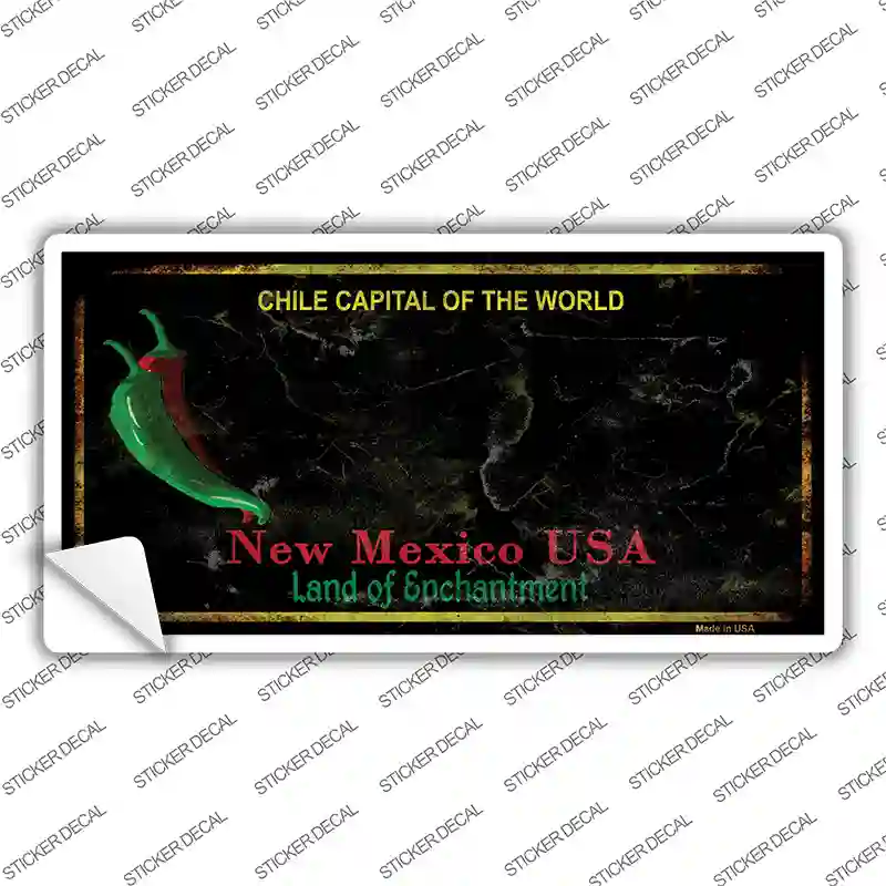 New Mexico Black Blank Rusty State Novelty Sticker Decal