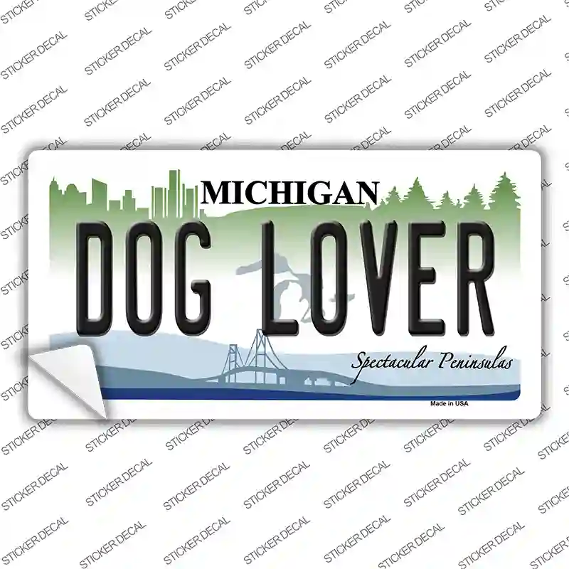 Michigan Dog Lover Novelty Sticker Decal