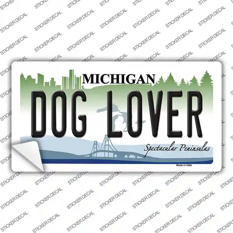 Michigan Dog Lover Novelty Sticker Decal