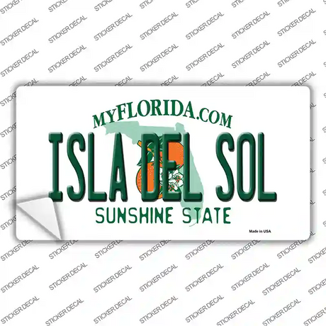 Isla Del Sol Florida Novelty Sticker Decal