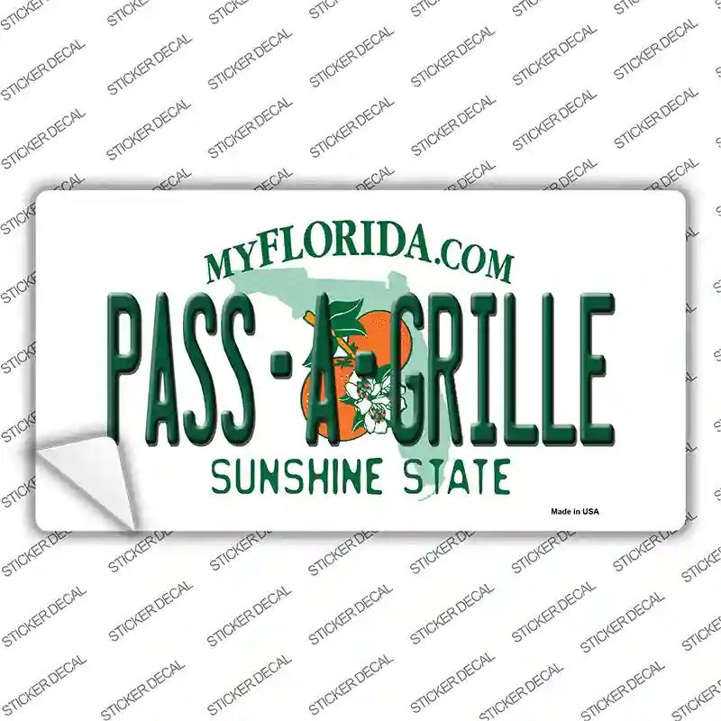 Pass A Grille Florida Novelty Sticker Decal