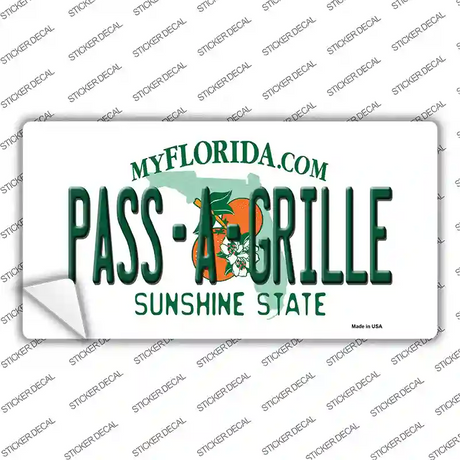 Pass A Grille Florida Novelty Sticker Decal