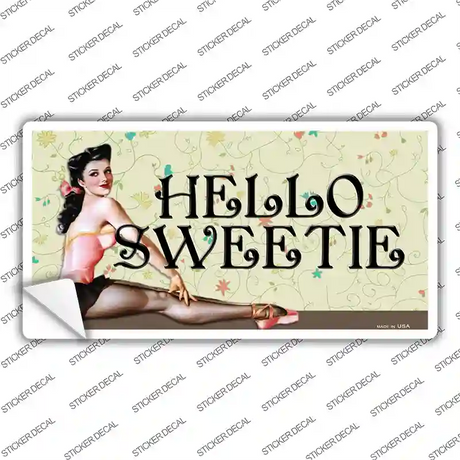 Hello Sweetie Vine Pinup Novelty Sticker Decal