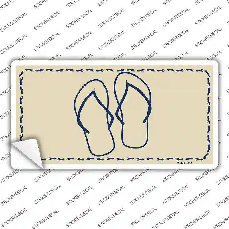 Flip Flops Novelty Sticker Decal