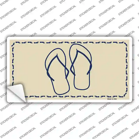 Flip Flops Novelty Sticker Decal