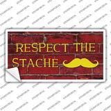 Respect the Stache Novelty Sticker Decal
