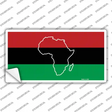 Africa Outline With Flag Novelty Sticker Decal