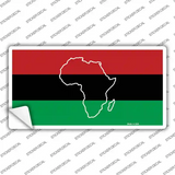 Africa Outline With Flag Novelty Sticker Decal