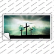 Crosses in the Sun Blue Novelty Sticker Decal