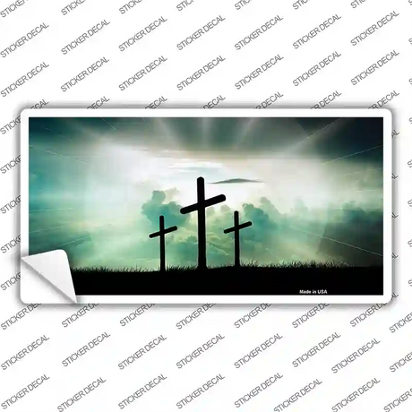 Crosses in the Sun Blue Novelty Sticker Decal