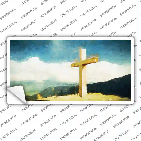 Lone Cross in the Sky Novelty Sticker Decal
