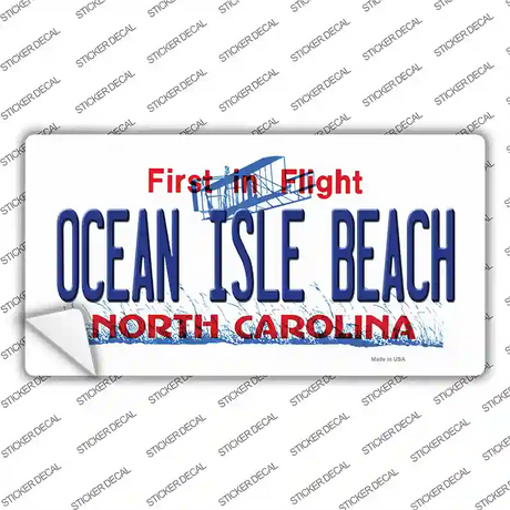 Ocean Isle Beach North Carolina Novelty Sticker Decal