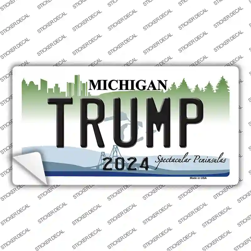 Trump 2020 Michigan Background Novelty Sticker Decal